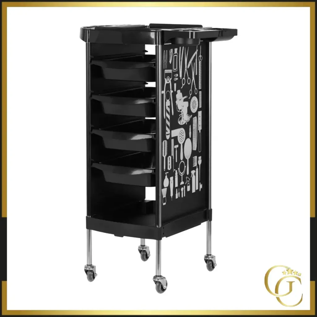 Chariot de coiffure X11-9 BLACK - meuble de rangement X11-9 BLACK- mobilier de coiffure professionnel - meuble de rangement X11-9 BLACK- Chariot pour salon de coiffure
