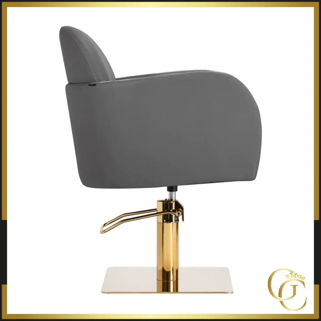 Fauteuil de Coiffure Garance Gris - Chaise de Coiffure Garance Gris - Fauteuil pour salon de Coiffure - chaise pour salon de coiffure - mobilier de coiffure haut de gamme