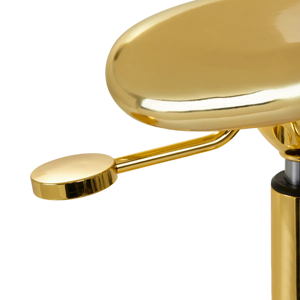 Gabbiano fine gold beauty stool - Professional beauty stool - Beauty salon stool - Ergonomic saddle stool - Professional beauty furniture