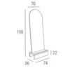 Gemma (6) Gemma Standing Dressing Table Mirror - Gemma Styling Station - Wall-mounted Free-standing Dressing Table - Professional Hairdressing Station - Hair Salon Furniture