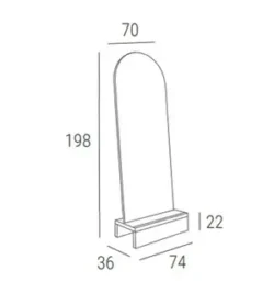 Gemma (6) Gemma Standing Dressing Table Mirror - Gemma Styling Station - Wall-mounted Free-standing Dressing Table - Professional Hairdressing Station - Hair Salon Furniture