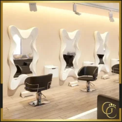 NAMI Hairdressing Mirror (2) NAMI Hairdressing Mirror - NAMI Styling Station - Hair Salon Furniture - Dressing Table with LED Mirror - Professional Styling Station