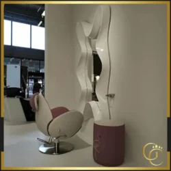 NAMI hair salon mirror (7) NAMI Hairdressing Mirror - NAMI Styling Station - Hair Salon Furniture - Dressing Table with LED Mirror - Professional Styling Station