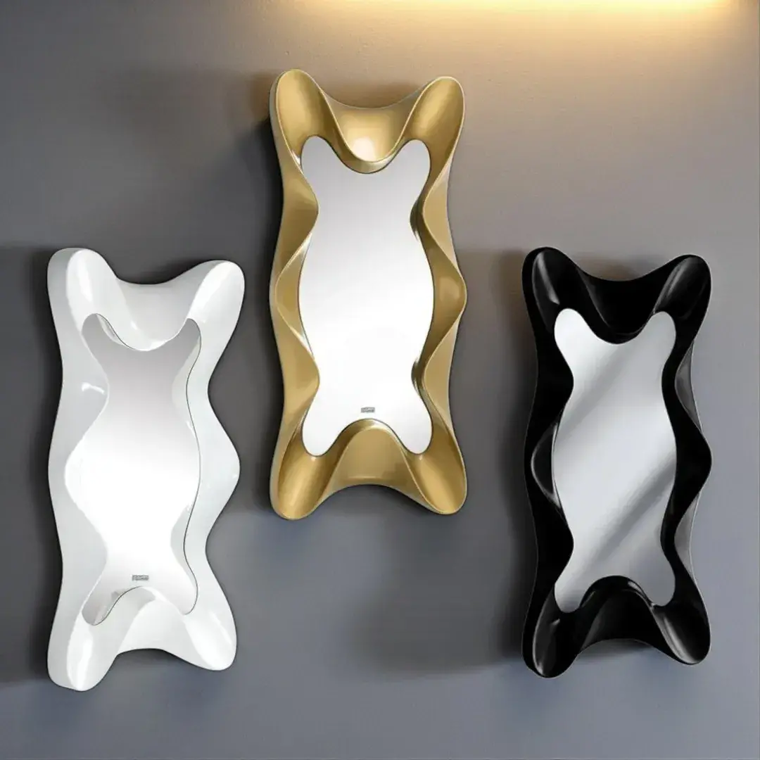 Miroir de coiffure NAMI - Poste de coiffage NAMI- Mobilier pour salon de coiffure - Coiffeuse avec miroir Led - Poste de coiffure professionnel