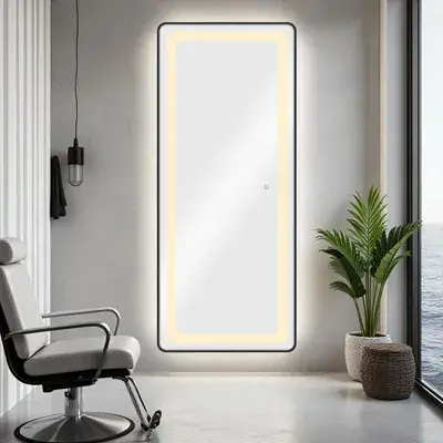 Miroir de coiffure NOOR CB - Poste de coiffage NOOR CB - Mobilier pour salon de coiffure - Coiffeuse avec miroir Led - Poste de coiffure professionnel