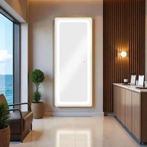 Miroir de coiffure NOOR CG - Poste de coiffage NOOR CG - Mobilier pour salon de coiffure - Coiffeuse avec miroir Led - Poste de coiffure professionnel