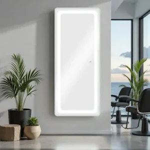 Miroir de coiffure NOOR CP - Poste de coiffage NOOR CP - Mobilier pour salon de coiffure - Coiffeuse avec miroir Led - Poste de coiffure professionnel