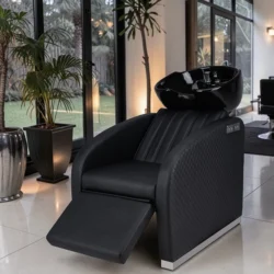 SHELDON BLACK (1) Bac à shampoing massant sheldon noir - Mobilier de coiffure professionnel - bac de lavage pour salon de coiffure - bac de lavage sheldon - bac de lavage shiatsu - Bac à shampoing shiatsu - mobicoiff - groupe coiff - mallys