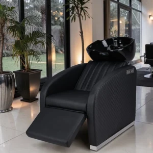 Bac à shampoing massant sheldon noir - Mobilier de coiffure professionnel - bac de lavage pour salon de coiffure - bac de lavage sheldon - bac de lavage shiatsu - Bac à shampoing shiatsu - mobicoiff - groupe coiff - mallys