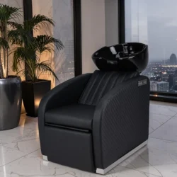 SHELDON BLACK (3) Bac à shampoing massant sheldon noir - Mobilier de coiffure professionnel - bac de lavage pour salon de coiffure - bac de lavage sheldon - bac de lavage shiatsu - Bac à shampoing shiatsu - mobicoiff - groupe coiff - mallys
