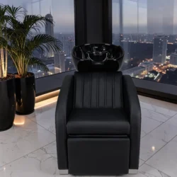 SHELDON BLACK (5) Bac à shampoing massant sheldon noir - Mobilier de coiffure professionnel - bac de lavage pour salon de coiffure - bac de lavage sheldon - bac de lavage shiatsu - Bac à shampoing shiatsu - mobicoiff - groupe coiff - mallys