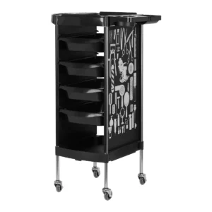 Chariot de coiffure X11-9 BLACK - meuble de rangement X11-9 BLACK- mobilier de coiffure professionnel - meuble de rangement X11-9 BLACK- Chariot pour salon de coiffure