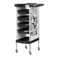 Chariot de coiffure X11-9 WHITE - meuble de rangement X11-9 WHITE - mobilier de coiffure professionnel - meuble de rangement X11-9 WHITE - Chariot pour salon de coiffure