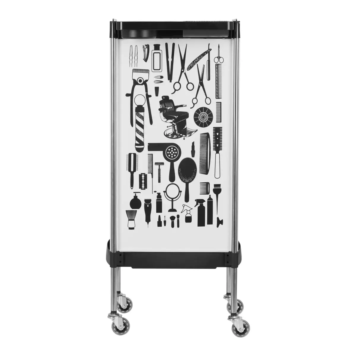 Chariot de coiffure X11-9 WHITE - meuble de rangement X11-9 WHITE - mobilier de coiffure professionnel - meuble de rangement X11-9 WHITE - Chariot pour salon de coiffure