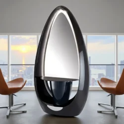 Blackstar_Groupe Coiff (11) Black Star Double-Sided Styling Station - Double-Sided Styling Station - Double-Sided Mirror with LED - Ceriotti Styling Furniture - Hair Salon Furniture