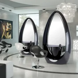 Blackstar_Groupe Coiff (5) Black Star Double-Sided Styling Station - Double-Sided Styling Station - Double-Sided Mirror with LED - Ceriotti Styling Furniture - Hair Salon Furniture
