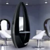 Coiffeuse double face Black Star - Poste de coiffage double face - Miroir double face avec Led - Mobilier de coiffure Ceriotti - Mobilier pour salon de coiffure