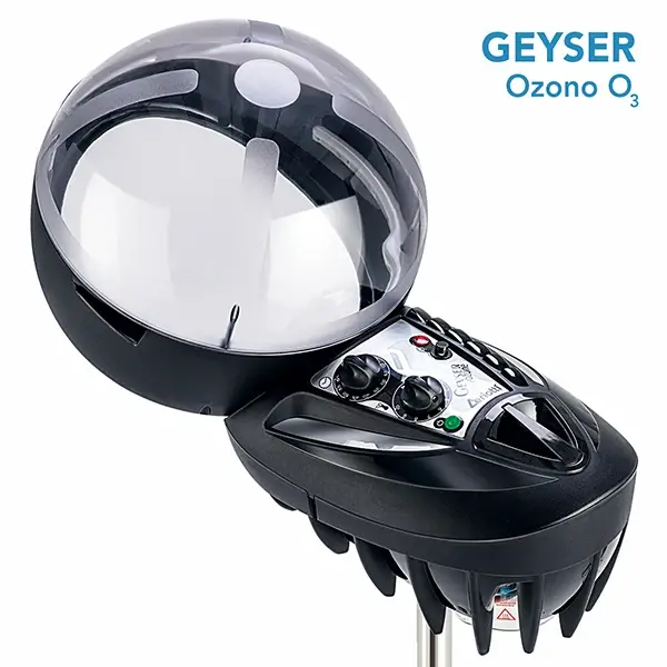 Casque vapeur Geyser Ozono (2) casque de coiffure vaporisateur - matériel de coiffure professionnel - Casque vapeur Geyser Ozono - vaporisateur professionnel