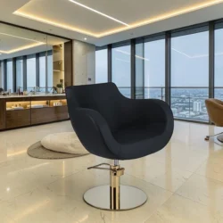 Chaise THOMAS (1) Fauteuil de coiffure THOMAS - chaise de coiffure THOMAS - fauteuil de coiffure professionnel - mobilier pour salon de coiffure - meuble pour salon de coiffure