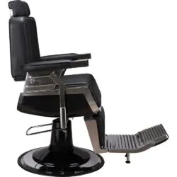 Fauteuil de barbier Elliot full Black - Fauteuil barbier professionnel - chaise de barbier vintage - fauteuil de coiffure pour homme - fauteuil de coiffure vintage - mobilier de coiffure professionnel - mobilier barbier professionnel - siège barber - fauteuil barbershop