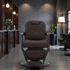 Fauteuil de barbier Bruno BR - Fauteuil barbier professionnel - chaise de barbier vintage - fauteuil de coiffure pour homme - fauteuil de coiffure vintage - mobilier de coiffure professionnel - mobilier barbier professionnel - siège barber - fauteuil barbershop