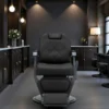 Fauteuil de barbier Bruno Black GR - Fauteuil barbier professionnel - chaise de barbier vintage - fauteuil de coiffure pour homme - fauteuil de coiffure vintage - mobilier de coiffure professionnel - mobilier barbier professionnel - siège barber - fauteuil barbershop