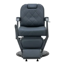Fauteuil de barbier Bruno Full Graphite - Fauteuil barbier professionnel - chaise de barbier vintage - fauteuil de coiffure pour homme - fauteuil de coiffure vintage - mobilier de coiffure professionnel - mobilier barbier professionnel - siège barber - fauteuil barbershop