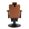 Fauteuil de barbier LEVI Marron - Fauteuil barbier professionnel - chaise de barbier vintage - fauteuil de coiffure pour homme - fauteuil de coiffure vintage - mobilier de coiffure professionnel - mobilier barbier professionnel - siège barber - fauteuil barbershop