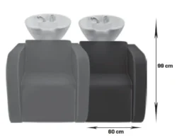 Bac à shampoing HOLLY SOFA (5) Bac à shampoing professionnel HOLLY SOFA - Bac de lavage professionnel HOLLY SOFA - Bac à shampoing massant - Bac de lavage massant - Mobilier de coiffure professionnel