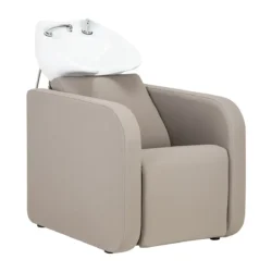 Bac à shampoing SYLVIA Beige - Bac de lavage SYLVIA Beige - Bac de lavage professionnel - Bac de lavage de coiffure - Mobilier de coiffure professionnel