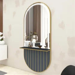 Coiffeuse murale Agathe CG (3) coiffeuse murale Miroir de coiffure Agathe CG - Poste de coiffage Agathe CG- Mobilier pour salon de coiffure - Poste de coiffure professionnel - Miroir de coiffure avec led Agathe CG - Poste de coiffage Agathe CG - Mobilier pour salon de coiffure - Poste de coiffure professionnel
