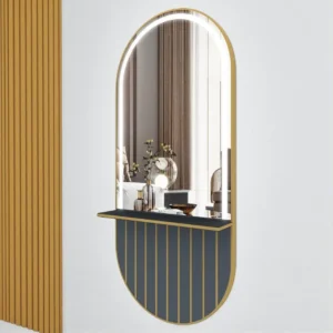 coiffeuse murale Miroir de coiffure Agathe CG - Poste de coiffage Agathe CG- Mobilier pour salon de coiffure - Poste de coiffure professionnel - Miroir de coiffure avec led Agathe CG - Poste de coiffage Agathe CG - Mobilier pour salon de coiffure - Poste de coiffure professionnel