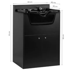 Colonne de lavage Gabbiano BB06 - Bac de lavage Gabbiano BB06 - Meuble de barbier lave tête - mobilier de coiffure professionnel - Colonne de lavage barbier