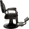 Fauteuil de barbier TOMMY Full Black - Fauteuil barbier professionnel - chaise de barbier vintage - fauteuil de coiffure pour homme - fauteuil de coiffure vintage - mobilier de coiffure professionnel - mobilier barbier professionnel - siège barber - fauteuil barbershop