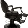 Fauteuil de barbier TOMMY Full Black - Fauteuil barbier professionnel - chaise de barbier vintage - fauteuil de coiffure pour homme - fauteuil de coiffure vintage - mobilier de coiffure professionnel - mobilier barbier professionnel - siège barber - fauteuil barbershop