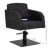 Fauteuil de coiffure Gabbiano Elda Noir - chaise de coiffure Gabbiano Elda Noir - fauteuil de coiffure professionnel - mobilier pour salon de coiffure - meuble pour salon de coiffure