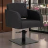 Fauteuil de coiffure Gabbiano Elda Noir - chaise de coiffure Gabbiano Elda Noir - fauteuil de coiffure professionnel - mobilier pour salon de coiffure - meuble pour salon de coiffure