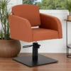 Fauteuil de coiffure Gabbiano Elda Brun - chaise de coiffure Gabbiano Elda Brun - fauteuil de coiffure professionnel - mobilier pour salon de coiffure - meuble pour salon de coiffure