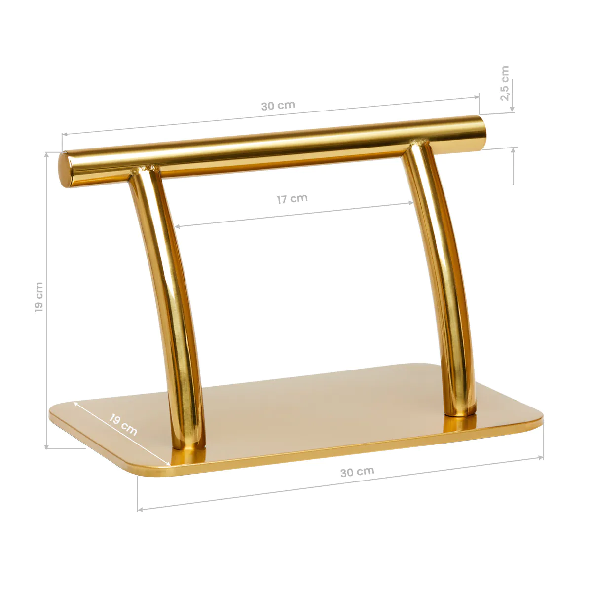 repose-pieds de coiffure - équipement de coiffure professionnel - repose-pieds Gabbiano L005S gold - matériel pour salon de coiffure -