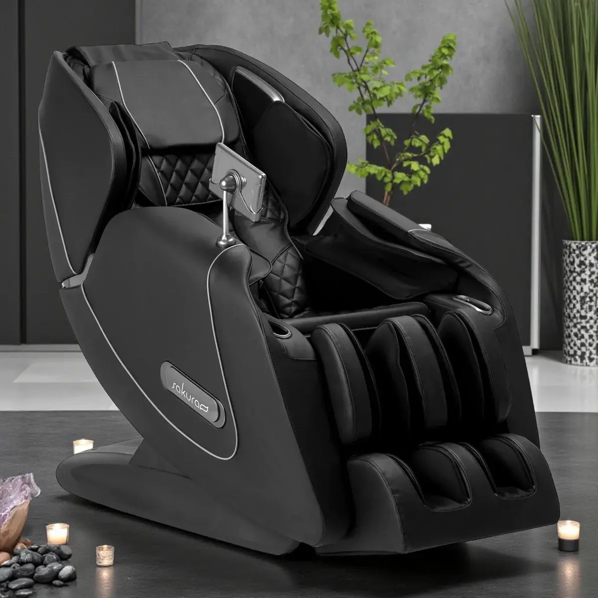 Sakura Luxury 808 FB (1) Fauteuil de massage Sakura Luxury 808 Full Black - Fauteuil massant de luxe - Fauteuil de massage professionnel - Fauteuil de massage SPA - Fauteuil de massage haut de gamme