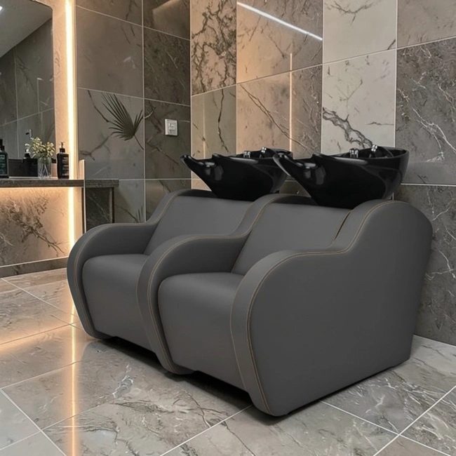 Bac à shampoing professionnel HOLLY SOFA - Bac de lavage professionnel HOLLY SOFA - Bac à shampoing massant - Bac de lavage massant - Mobilier de coiffure professionnel