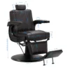 Fauteuil de barbier Anders Brun Foncé - Fauteuil barbier Anders Brun Foncé - chaise barbier Anders Brun Foncé - mobilier de coiffure professionnel - Fauteuil barbier professionnel