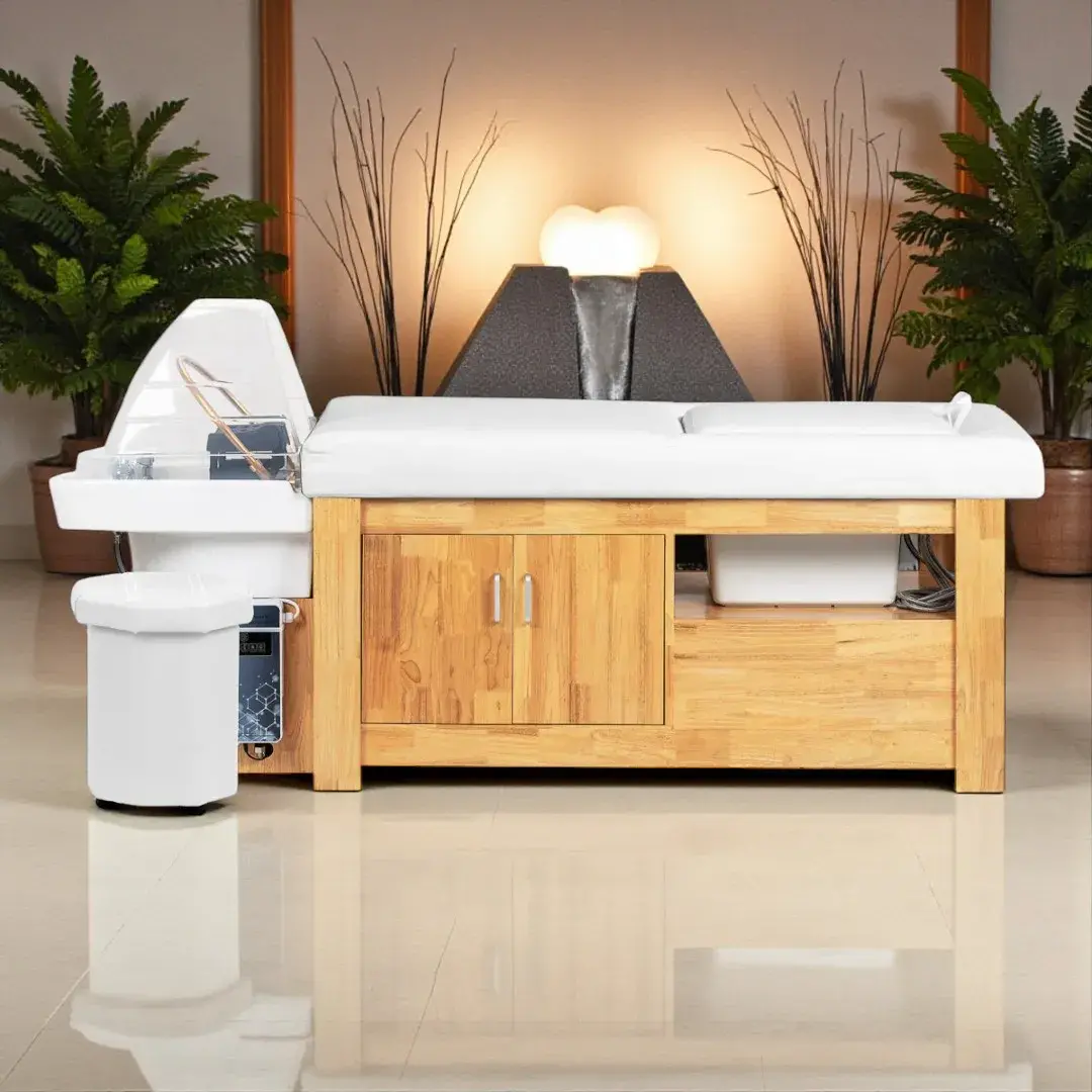BALI BLANCHE (2) Head SPA table Helga black - Head SPA table with steam - Head SPA professional table - Head SPA professional table with connection - Head SPA professional bed - Professional spa furniture