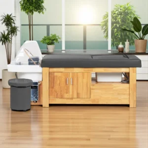 BALI GRISE (3) Table Head SPA BALI grise - Table Head SPA avec vapeur - table Head SPA professionnelle - table Head SPA avec raccordement - Lit Head SPA professionnel - Mobilier professionnel esthétique spa