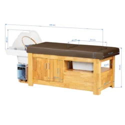 BALI BROWN (1) Head SPA table Helga black - Head SPA table with steam - Head SPA professional table - Head SPA professional table with connection - Head SPA professional bed - Professional spa furniture