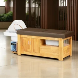 Head SPA table Helga black - Head SPA table with steam - Head SPA professional table - Head SPA professional table with connection - Head SPA professional bed - Professional spa furniture