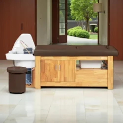 Head SPA table Helga black - Head SPA table with steam - Head SPA professional table - Head SPA professional table with connection - Head SPA professional bed - Professional spa furniture