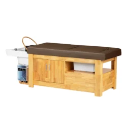 BROWN BALI (6) Head SPA table Helga black - Head SPA table with steam - Head SPA professional table - Head SPA professional table with connection - Head SPA professional bed - Professional spa furniture