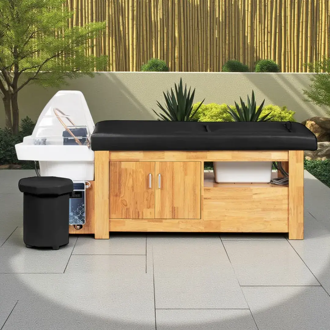 BALI NOIRE (2) Head SPA table Helga black - Head SPA table with steam - Head SPA professional table - Head SPA professional table with connection - Head SPA professional bed - Professional spa furniture