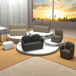 COLIBRI’ (4) waiting sofa Waiting couch COLIBRI - Waiting room couch COLIBRI - Hair salon couch - Professional hairdressing furniture - 2-seater waiting couch - CERIOTTI - Waiting chair - Waiting room chair